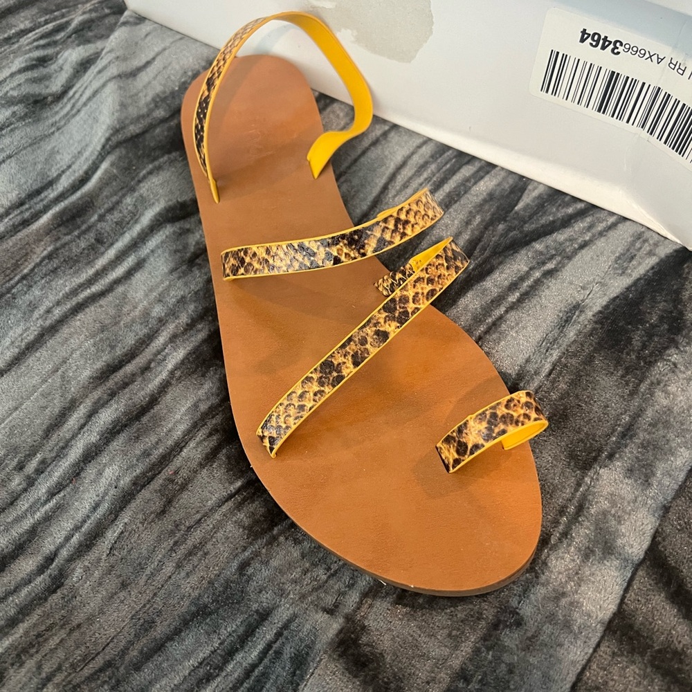 Leopard Print Strappy Sandals Size 8 by Find